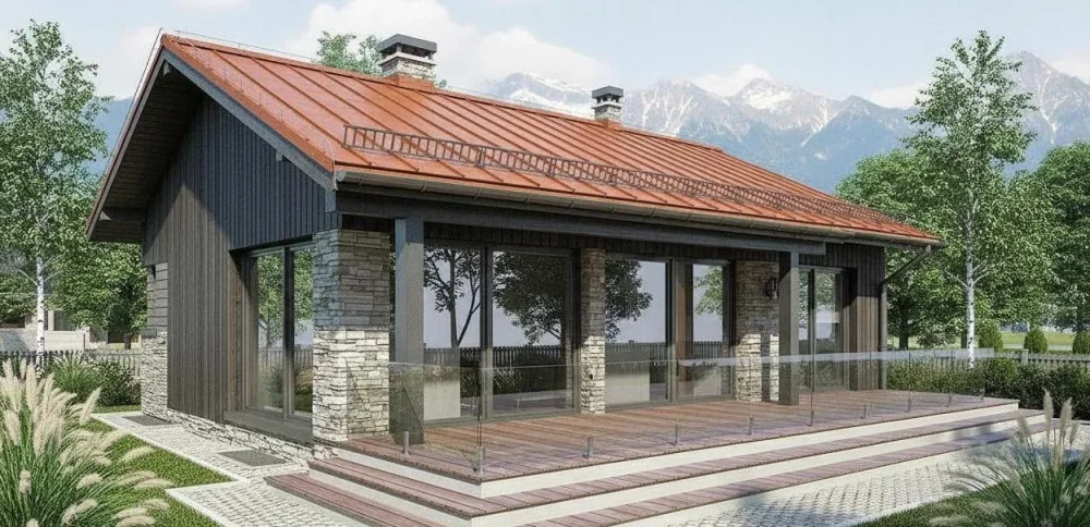 Проект Одноэтажный дом 11 на 9, 139 м2