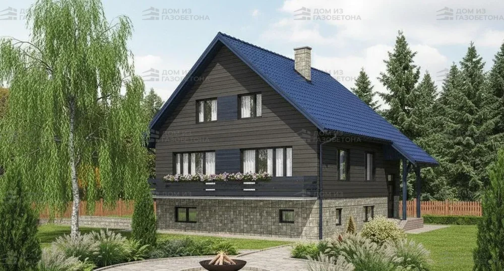 Проект Двухэтажный дом 11 на 10, 214 м2