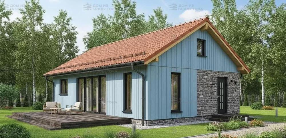 Проект Одноэтажный дом 15 на 9, 99 м2