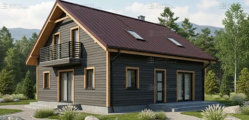 Проект Двухэтажный дом 11 на 10, 141 м2