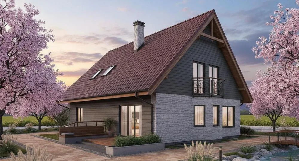 Проект Двухэтажный дом 14 на 12, 258 м2