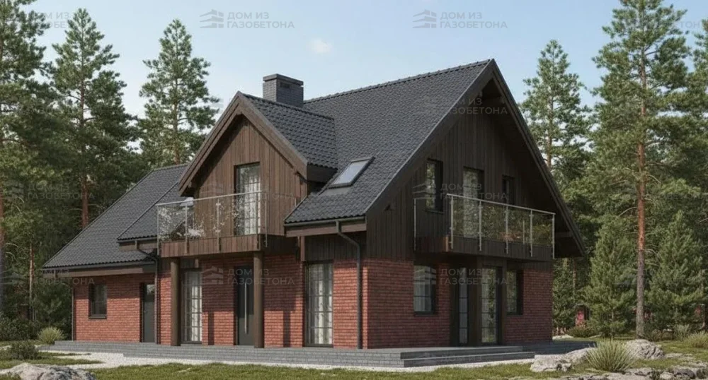 Проект Двухэтажный дом 16 на 13, 174 м2