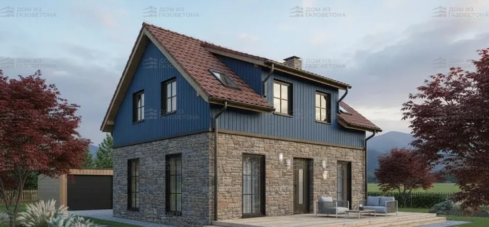 Проект Двухэтажный дом 12 на 10, 111 м2