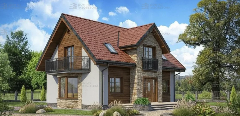 Проект Двухэтажный дом 13 на 11, 161 м2