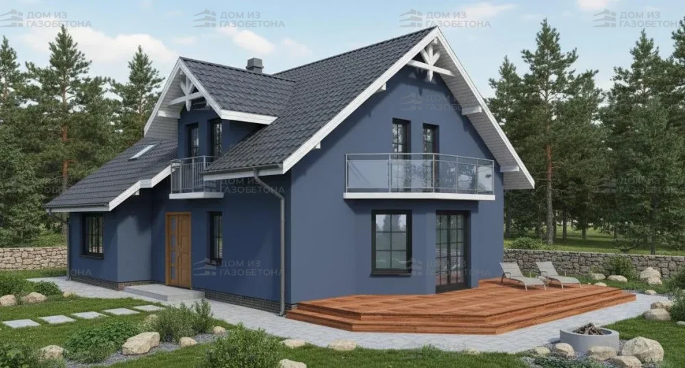 Проект Двухэтажный дом 13 на 11, 167 м2