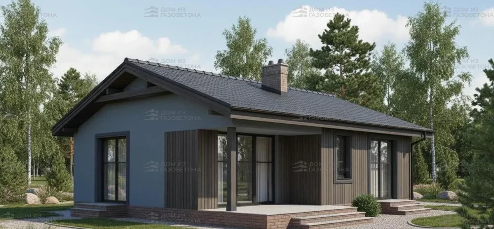 Проект Одноэтажный дом 11 на 9, 68 м2