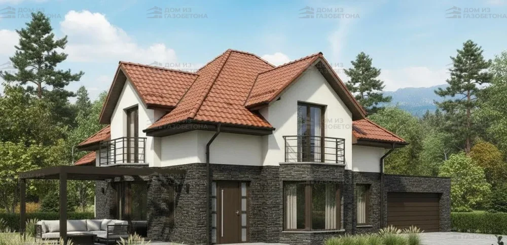 Проект Двухэтажный дом 15 на 13, 211 м2