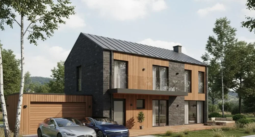 Проект Двухэтажный дом 14 на 10, 89 м2