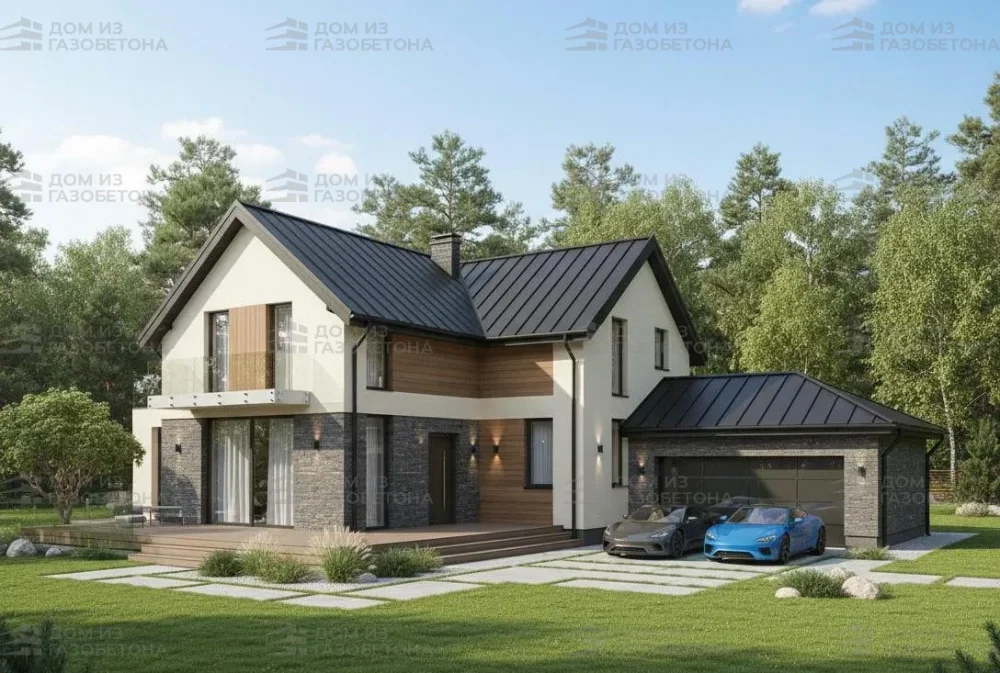 Проект Двухэтажный дом 17 на 14, 189 м2