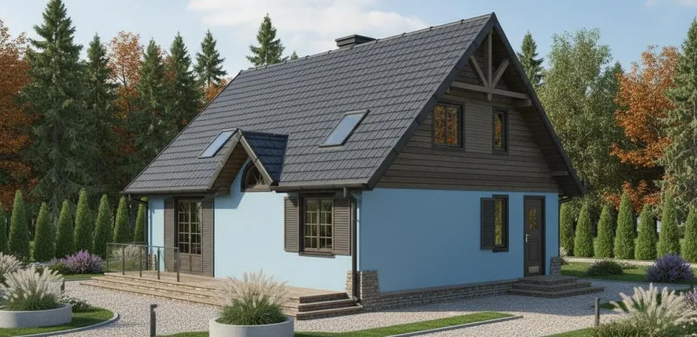 Проект Двухэтажный дом 9 на 8, 99 м2