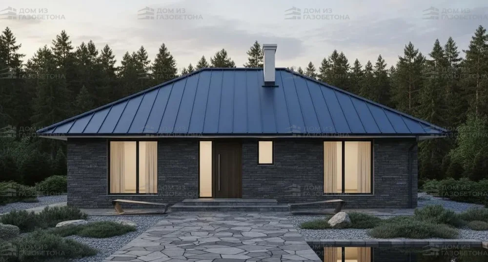 Проект Одноэтажный дом 12 на 13, 87 м2