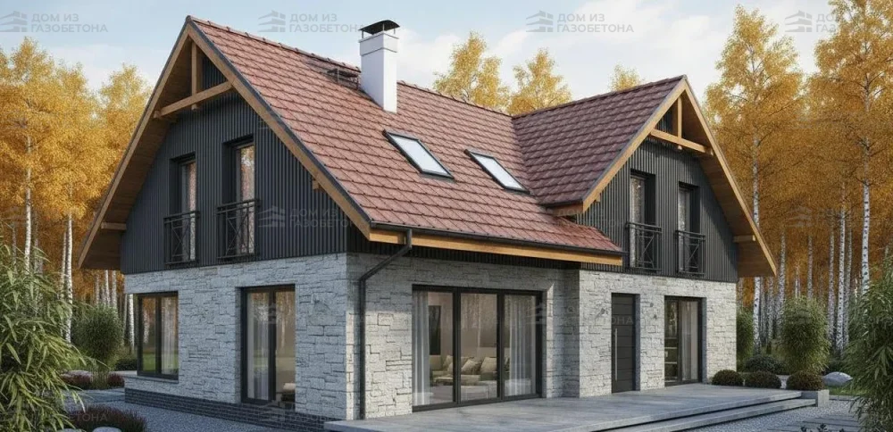 Проект Двухэтажный дом 16 на 10, 194 м2